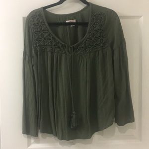 Hunter green blouse